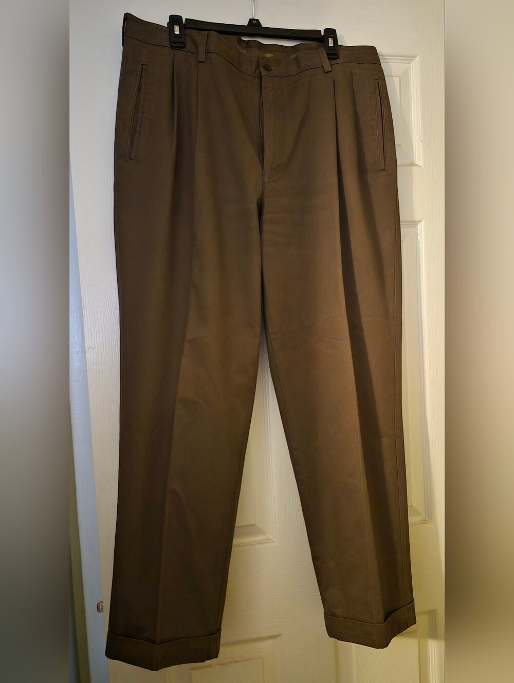 Vintage Savane Men's Chino's Preppy Classic Brown/Khaki Straight-Leg Pants